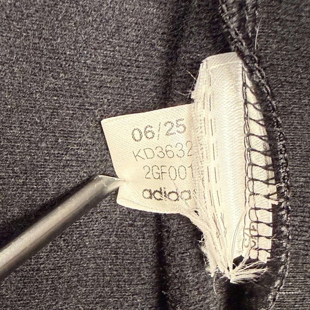 Adidas Full Zip Track Jacket Men Size Large Black Fleece Lined Training Athletic